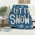 thumbnail image 1 of Fenyluxe Snowflakes Print Throw Blanket for Bed Couch Car Kids Adults Lightweight Soft All Seasons Soft Plush Blankets Christmas Decor 3 Sizes 60x80in, 1 of 6