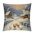 thumbnail image 1 of Fenyluxe Snowy Landscape Fashion Style Dirt-Resistant Throw Pillow Covers for Couch Sofa Bed - Winter Pillow Covers 1PC 22x22in, 1 of 5