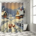 thumbnail image 1 of Fenyluxe Snowy Landscape Pretty Shower Curtain 100% Polyester Washable Chic Modern Bathroom Decor with Hooks 60x72, 1 of 7