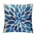 Fenyluxe Spring Teal Dahlia Pillow Covers Navy Blue Teal Floral Couch