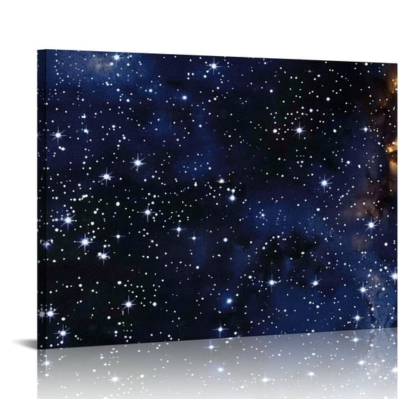 Fenyluxe Star Cluster Stars Space Art Canvas Wall Decor For Bedroom Kitchen Pictures Prints 20x16in