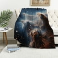 thumbnail image 1 of Fenyluxe Star Cluster Stars Space Print Flannel Throw Blanket All Seasons Gift - Lightweight & Cozy 60x80in, 1 of 6