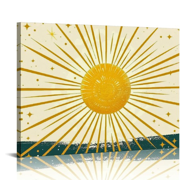 Fenyluxe Stars Canvas Wall Art Decor Ready to Hang for Home Room Office Hotel Salon Condo Bar Meditation - Ideal Gift for Various Occasions 20x16in