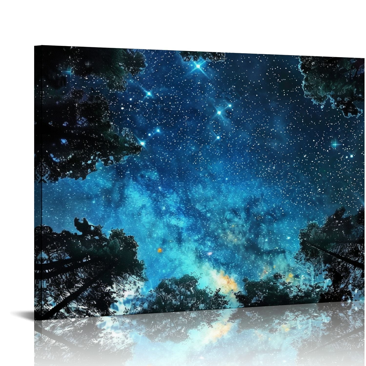 Fenyluxe Stars Night Sky Space Art Canvas Ready to Hang Wall Decor for ...