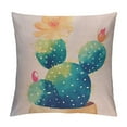 thumbnail image 1 of Fenyluxe Summer Style Cactus Decor Throw Pillow Cover Tropical Plants Cactus Flowers Succulent Throw Pillow Case Square Home Decorative Couch Pillow Cover 20x20in, 1 of 5