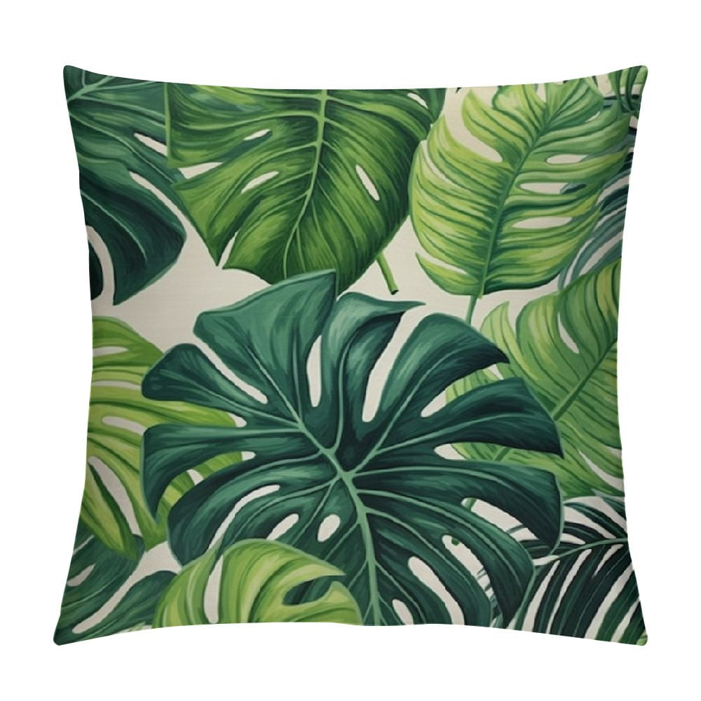 Fenyluxe Summer Tropical Leaves Pillow Covers Modern Artistic