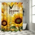 thumbnail image 1 of Fenyluxe Sunflower Bible Verse Pretty Shower Curtain Bathroom Decor 100% Polyester Washable Shower Curtain Set with Hooks 69x72, 1 of 7