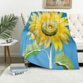 thumbnail image 1 of Fenyluxe Sunflower Throw Blanket for Couch Sofa Bed Office Travel Camping School | All Seasons Flannel Blanket | Available in 3 Sizes 50x60in, 1 of 6
