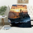thumbnail image 1 of Fenyluxe Sunset Ocean Sunbeam Flannel Throw Blanket Lightweight Soft Blanket for All Seasons - Excellent Hand Feel Blanket for Couch Sofa Bed Office Travel Camping School 60x80in, 1 of 6