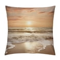 thumbnail image 1 of Fenyluxe Sunset Waves Beach Pillow Covers for Couch Sofa Indoor Outdoor Car Bedroom Home Decor 1PC 12x12in, 1 of 5