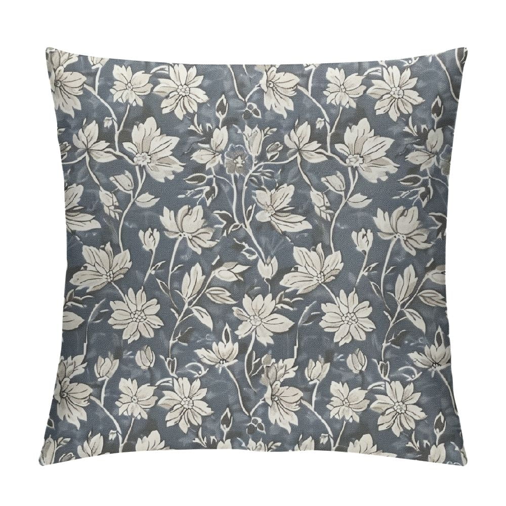 Fenyluxe Tan Khaki Beige Daisy Floral Pillow Covers Vintage Flowers