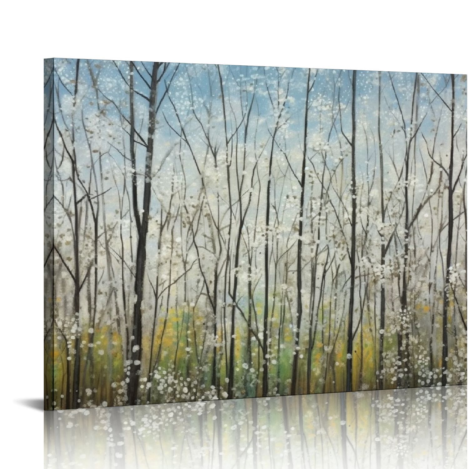 Fenyluxe Trees Flowers Forest Canvas Print Wall Decor Ready To Hang ...