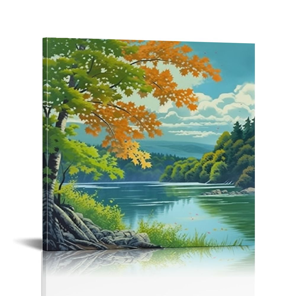 Fenyluxe Trees Wall Decor for Bathroom Ready to Hang Room Home Art ...