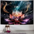thumbnail image 1 of Fenyluxe  Trippy Lotus Flower Tapestry, Pink Floral on Meditation Tapestry Wall Hanging for Bedroom, Fantasy Hippie Yoga Tapestry Beach Blanket College Dorm Home Decor 40x60inch, 1 of 6
