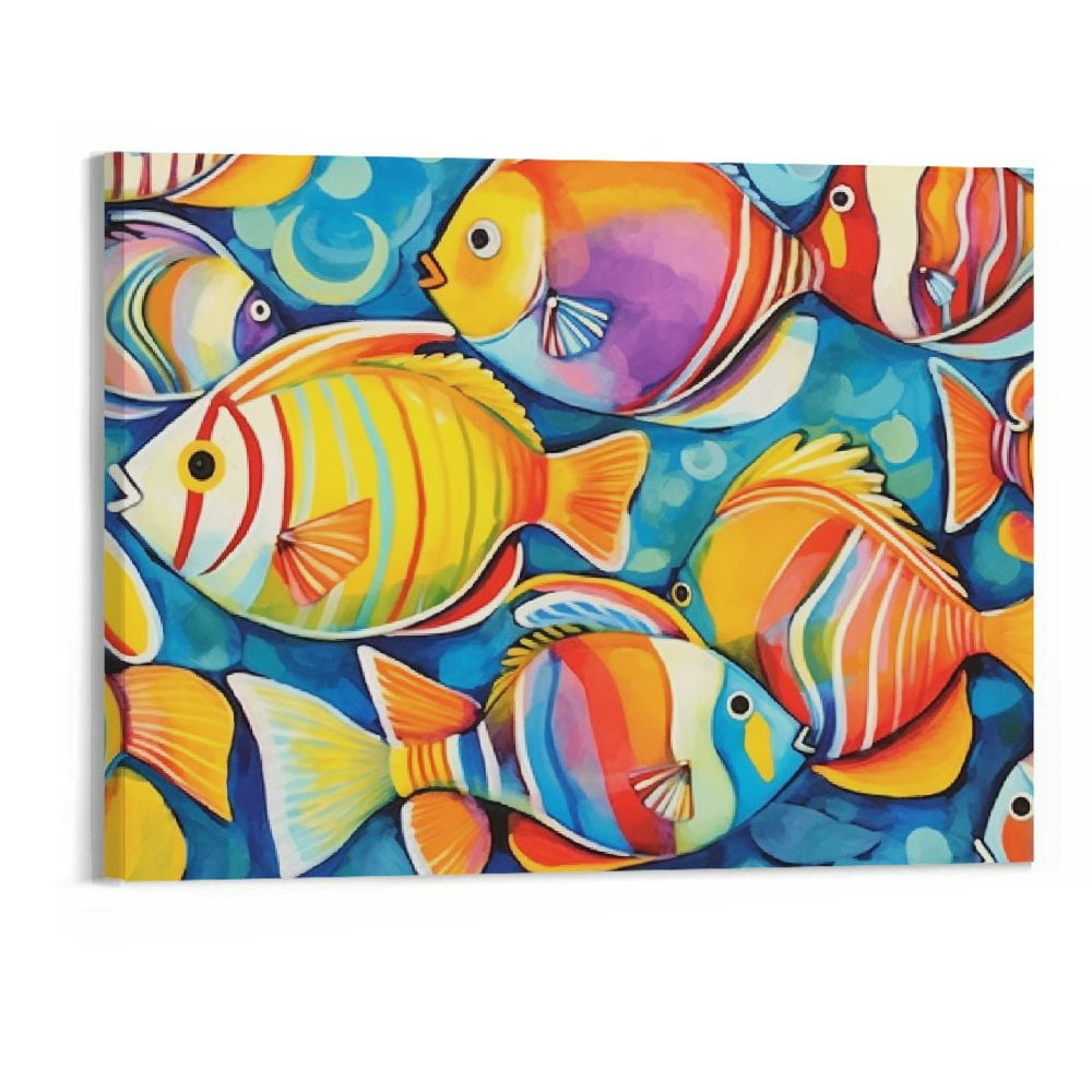 Fenyluxe tropical fish wall art paintings colorful abstract sea animal