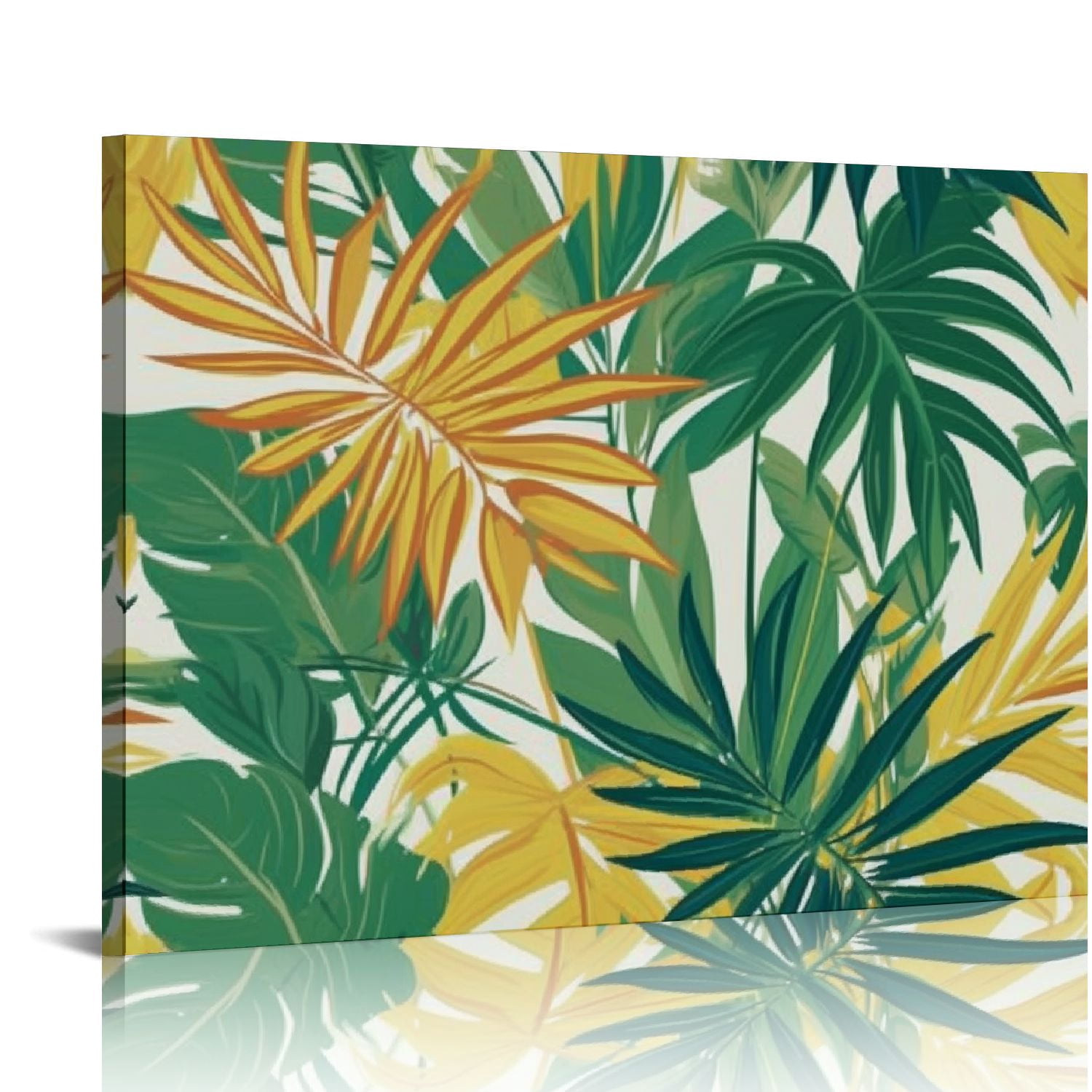 Fenyluxe Tropical Leaves Palm Trees Canvas Print Wall Art Decor for ...
