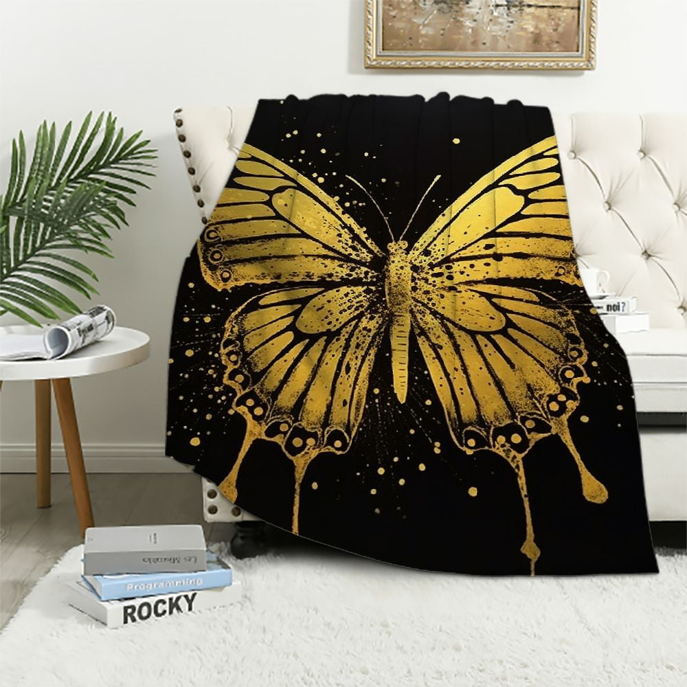 Fenyluxe Ultra Soft Butterfly Throws Blankets for Women Girls Kids