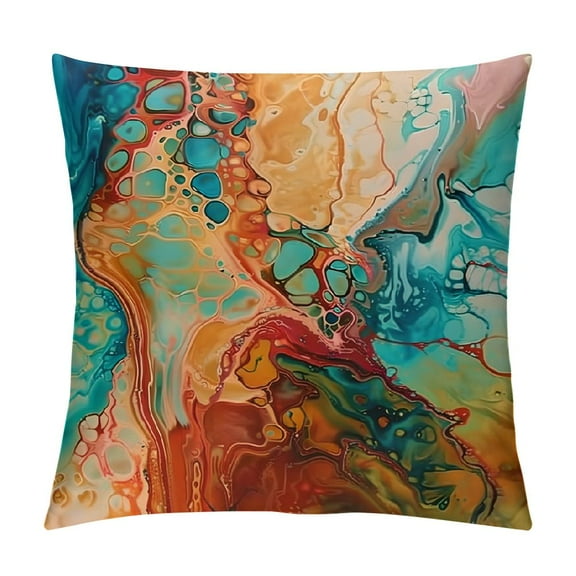 Fenyluxe Vibrant Colors Modern Farmhouse Rustic Decorative Couch Pillow Cases with Zipper Home Decor High-Quality Year-Round Pillow Covers 1PC 12x12in