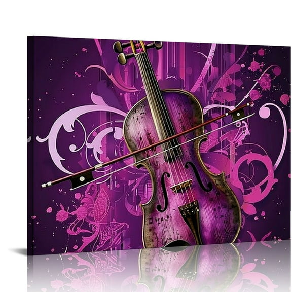 Fenyluxe Violin Wall Art Prints With Frame Canvas Wall Decor 16x12x0.75in