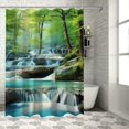 thumbnail image 1 of Fenyluxe Waterfall Forest River Shower Curtain for Bathroom Decoration 100% Polyester Home Bathtubs with Hooks Set 36"x72, 1 of 7