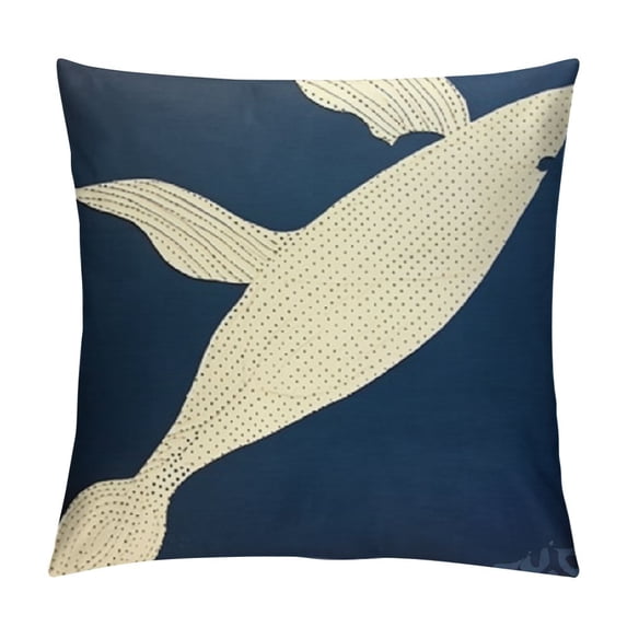 Fenyluxe Whale Dot Pattern Abstract Fashion Style Dirt-Resistant Throw Pillow Covers for Couch Sofa Bed Living Room Bedroom Printed on Both Sides All Season Suitable Aesthetic Decorative 1PC 12x12in