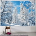 thumbnail image 1 of Fenyluxe  Winter Tapestry Winter Mountain Tapestry White Pine Trees Scene Wall Hanging Nature Landscape Tapestries New Year Christmas Wall Art Home Decor for Bedroom Living Room Dorm 40x30inch, 1 of 6