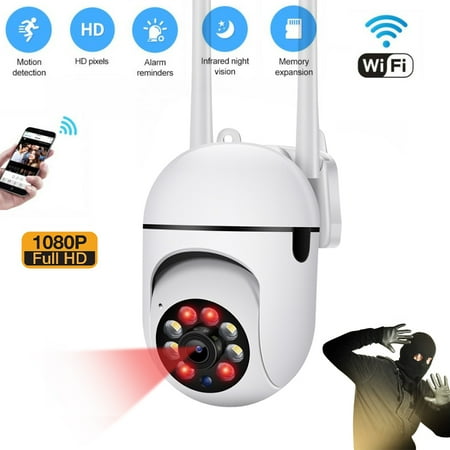 Feoflen Security Camera, 5G HD Wireless Wifi Camera System Home Security Outdoor 1080P Night Vision Cam with SD Slot