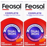 Feosol Bifera Dual Iron Formula Caplets - 30 Ea, 2 Pack