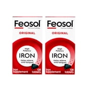 Feosol Ferrous Sulfate Iron, Original, Tablets 120 ea Pack of 2