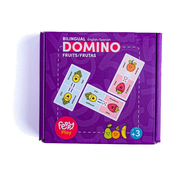 Feppy Bilingual Domino Educational Board Game for Kids, 28 Cards