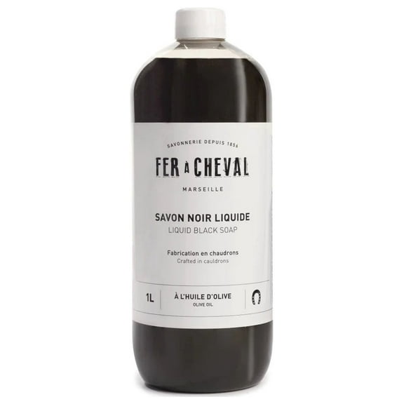 Fer  Cheval All Purpose Cleaner, Multipurpose Liquid Black Soap 1 Litre/33.81 fl oz (Olive Oil Extra Pure)