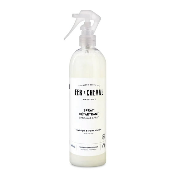 Fer à Cheval Bathroom Limescale Spray 500 ml/ 16.9 fl oz, 4-in-1 Cleaner with Natural Ingredients