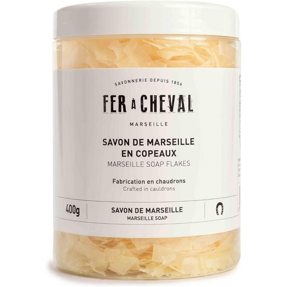 Fer à Cheval Marseille Soap Flakes, Vegetable Savon De Marseille Soap Flakes for Soap Making, Savon Soap from France, 14.11 oz