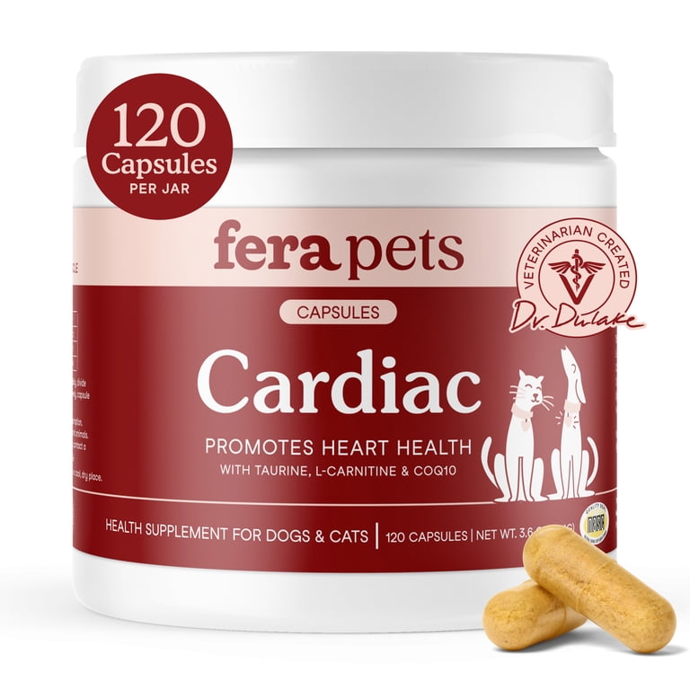 l-carnitine for dogs Fera Pets Cardiac Support - Cat & Dog Heart Supplement - With Taurine, L-Carnitine, & CoQ10 Quantum dot monolayer stability sperm health supplement Size:10Kg
