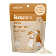 Fera Pets Immune Goat Milk for Dogs & Cats - With Colostrum, Turkey Tail Mushroom, Probiotics - 60 Servings