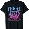 thumbnail image 1 of Feral Anti Social Club Here To Make The Vibes Weird Quote T-Shirt, 1 of 4