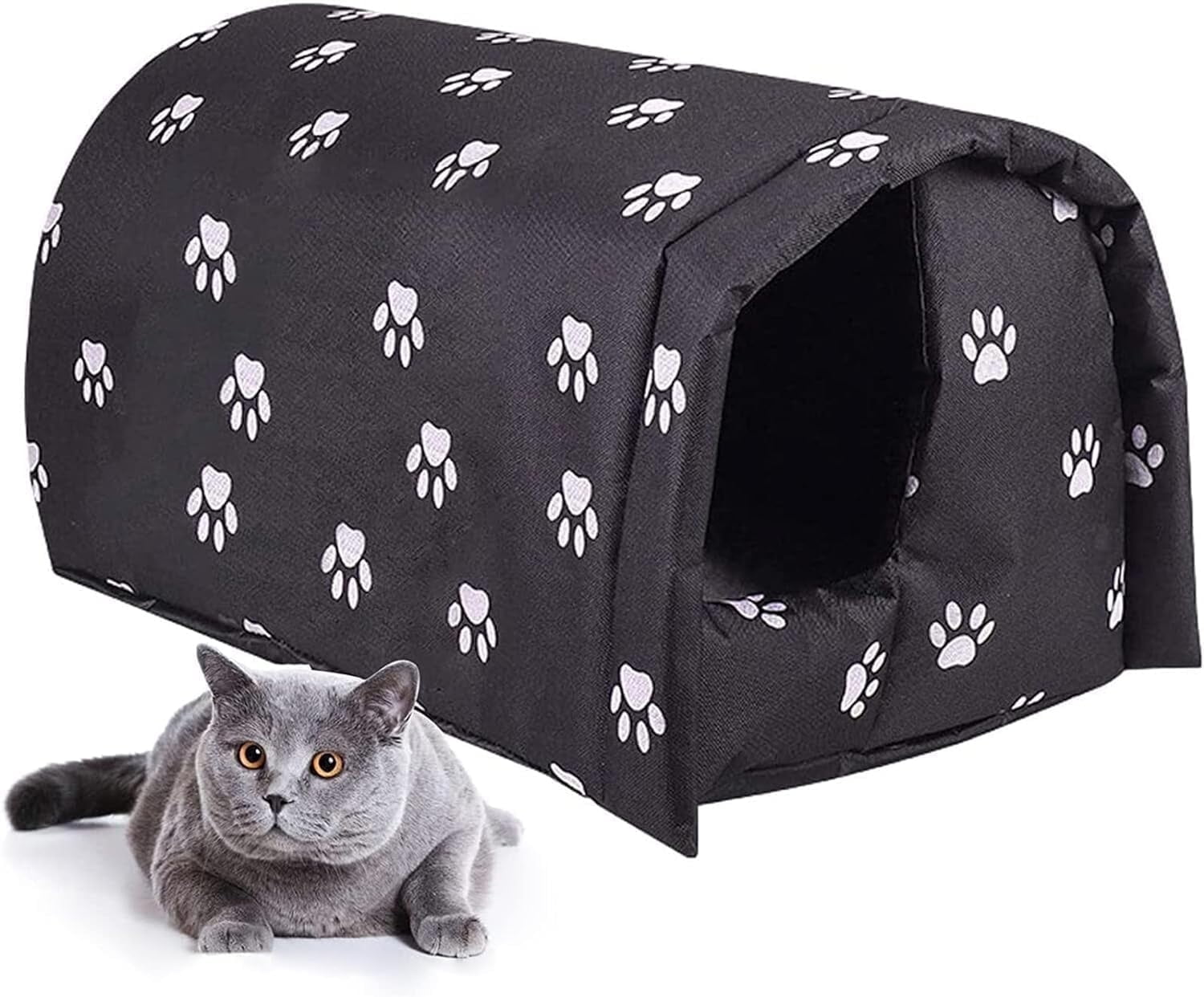 Feral Cat House Outdoor, Stray Warm Cats Shelter Weatherproof Outside Cat House Indoor Foldable, Outdoor Cat House for Winter Outside, 5.75'' x 17.72'' x 13.8
