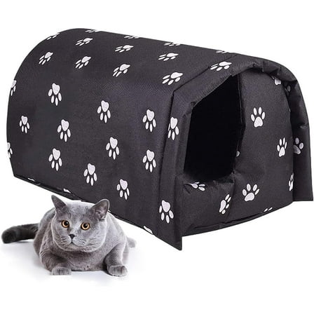 Feral Cat House Outdoor,Stray Warm Cats Shelter Weatherproof Outside Cat House Indoor Foldable,Outdoor Cat House for Winter