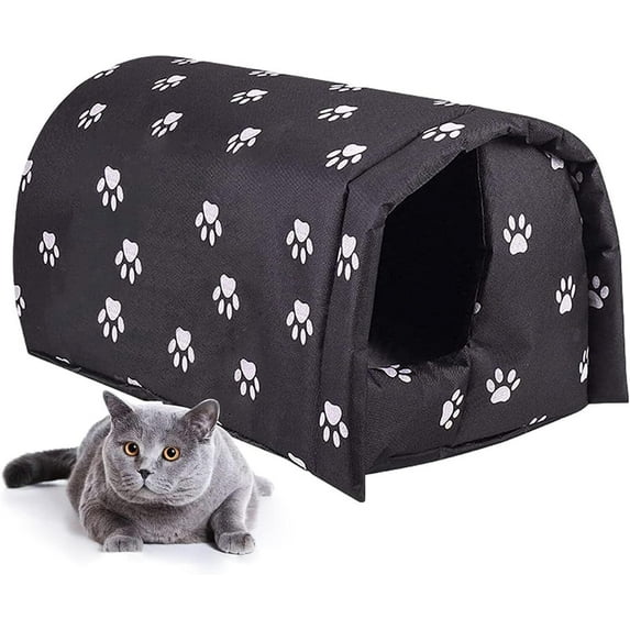 Feral Cat House Outdoor,Stray Warm Cats Shelter Weatherproof Outside Cat House Indoor Foldable,Outdoor Cat House for Winter