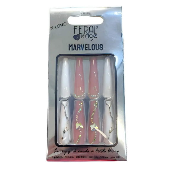 Feral Edge High Quality Press on Nails Extra Long Marvelous - Choose Your Style