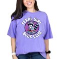 thumbnail image 1 of Feral Girl Book Club T-shirt, Cute Raccoon Reading Design Tee, Funny Book Lover Shirt, Book Club Gift, Reading Enthusiast Tshirt, Violet Comfort Colors T-Shirt, Medium, 1 of 1