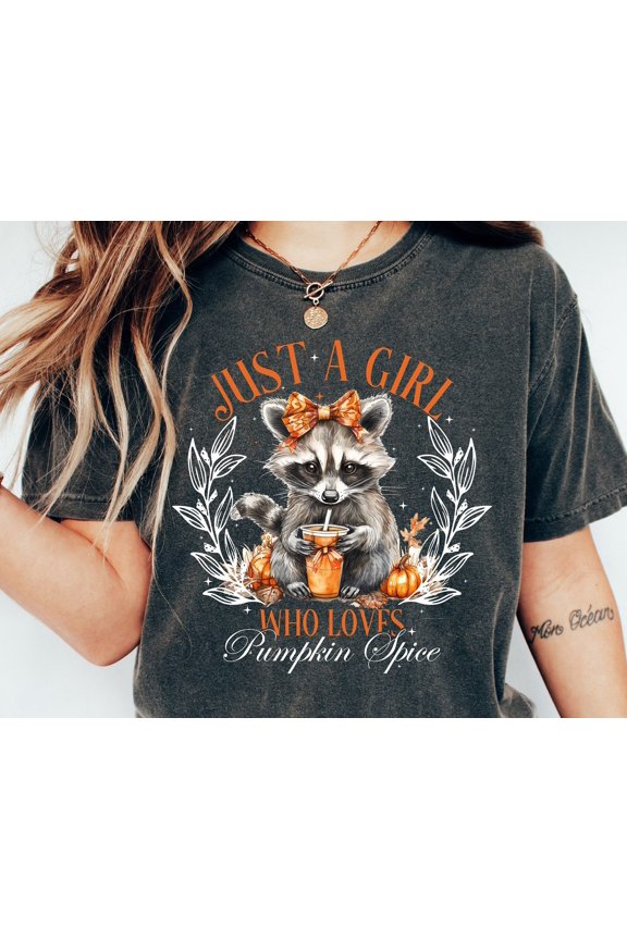 Feral Girl Fall Shirt Feral Girl Autumn Shirt Raccoon Autumn Shirt Funny Raccoon Shirt Fer
