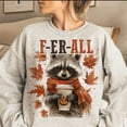 thumbnail image 1 of Feral Girl Fall Sweatshirt, Funny Autumn Pullover, Halloween Raccoon Sweatshirt, Cute Fall Girl Outfit, 1 of 5