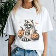 thumbnail image 1 of Feral Girl Raccoon Lover Shirt, Spooky Season Tee, Happy Halloween , Ghost Pumpkin Tshirt, Funny Holiday Gift, 1 of 5