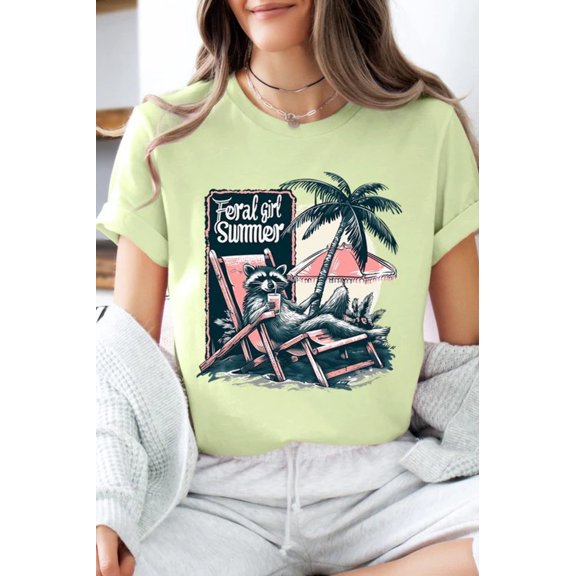 Feral Girl Summer Graphic T Shirts