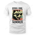 Feral Girl Summer Opossum Retro Possum Girls Lady Team Trash