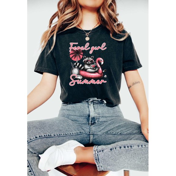 Feral Girl Summer Shirt, Summer T-Shirt, Summer Beach Crewneck, Shirt, Summer Shirt,Feral Girl Summer Outfit,Lover Tee TSHIRT All Size S-5XL