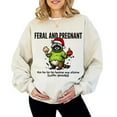 thumbnail image 1 of Feral and Pregnant Christmas Sweatshirt – Funny Holiday Maternity Outfit, Cute Pregnancy Announcement Sweater, Perfect Xmas Gift for First-Time and Expecting Moms, 1 of 7