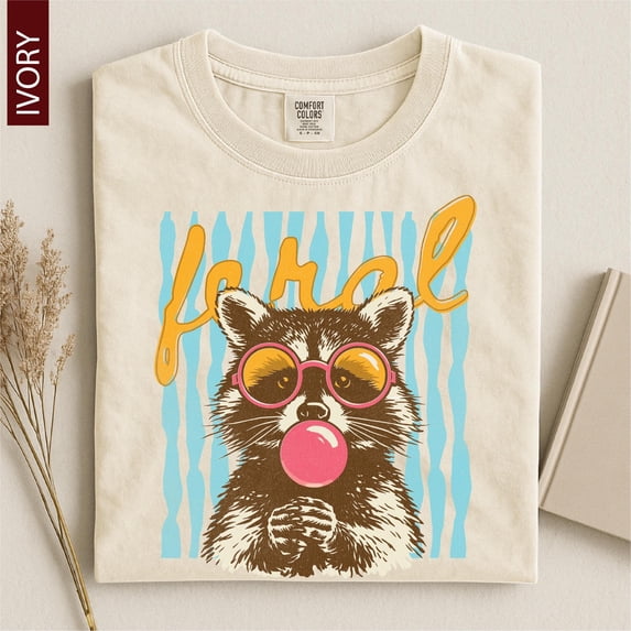 Graphic Raccon Feral Raccoon Shirt Funny Animal Tee In My Feral Era Shirt Raccoon Rock ...