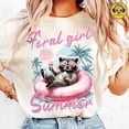 thumbnail image 1 of Feral Summer T-shirt, Beach Shirt, Funny Raccoon Shirt, Summer Shirt, Funny Summer Graphic TH100645, 1 of 5
